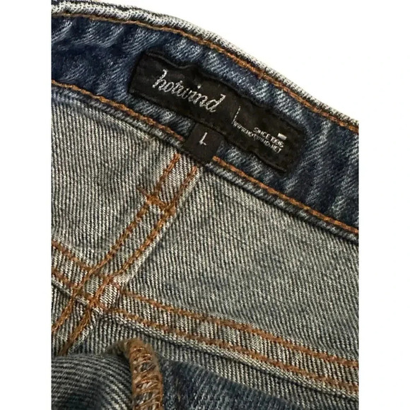 Hotwind Denim knee length A-Line Skirt with slit  Size Large - Picture 8 of 8